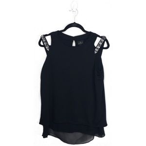 Worthington | NWOT Black embellished blouse